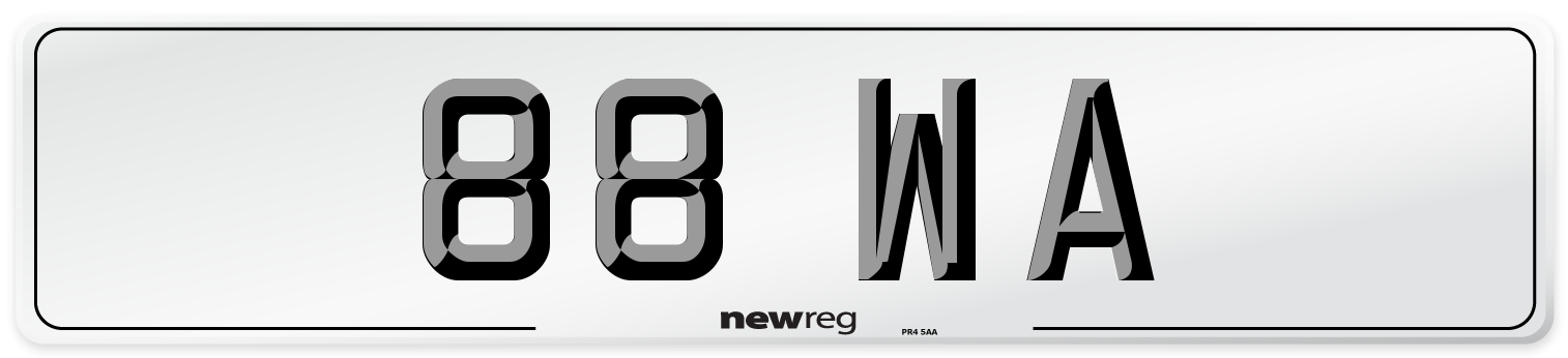 88 WA Number Plate from New Reg